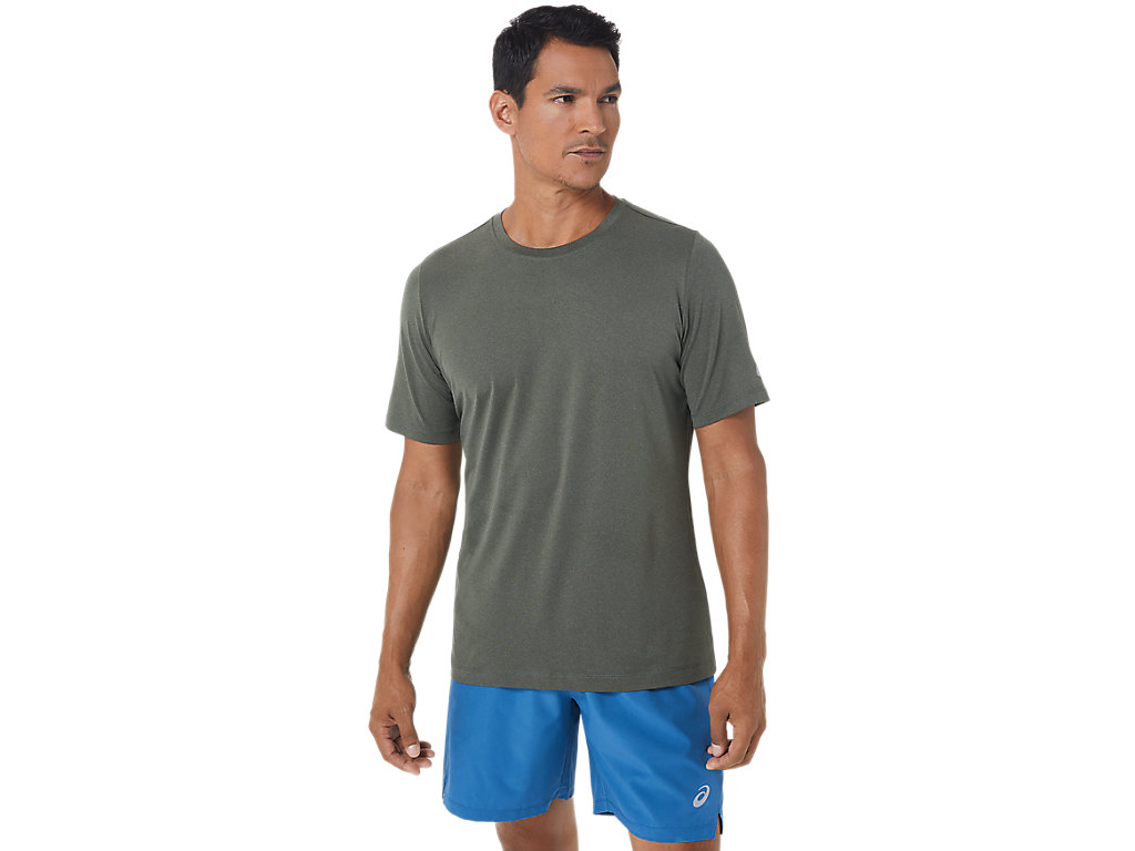 Camiseta Asics Hthr Tech Masculino Verdes | 1268-WJYSF