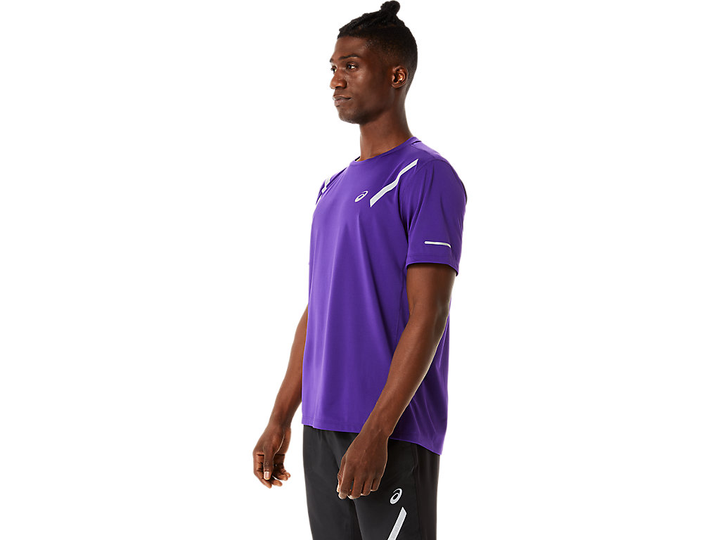 Camiseta Asics Lite-Show Sleeve Masculino Roxo | 8346-BDFLZ