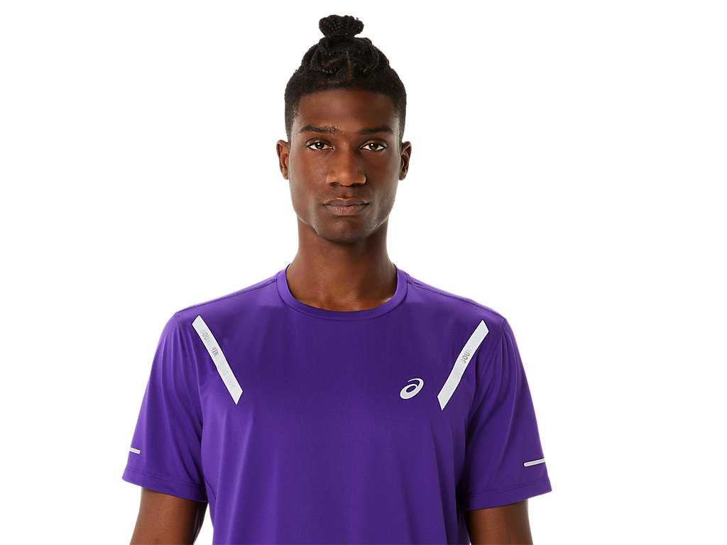 Camiseta Asics Lite-Show Sleeve Masculino Roxo | 8346-BDFLZ