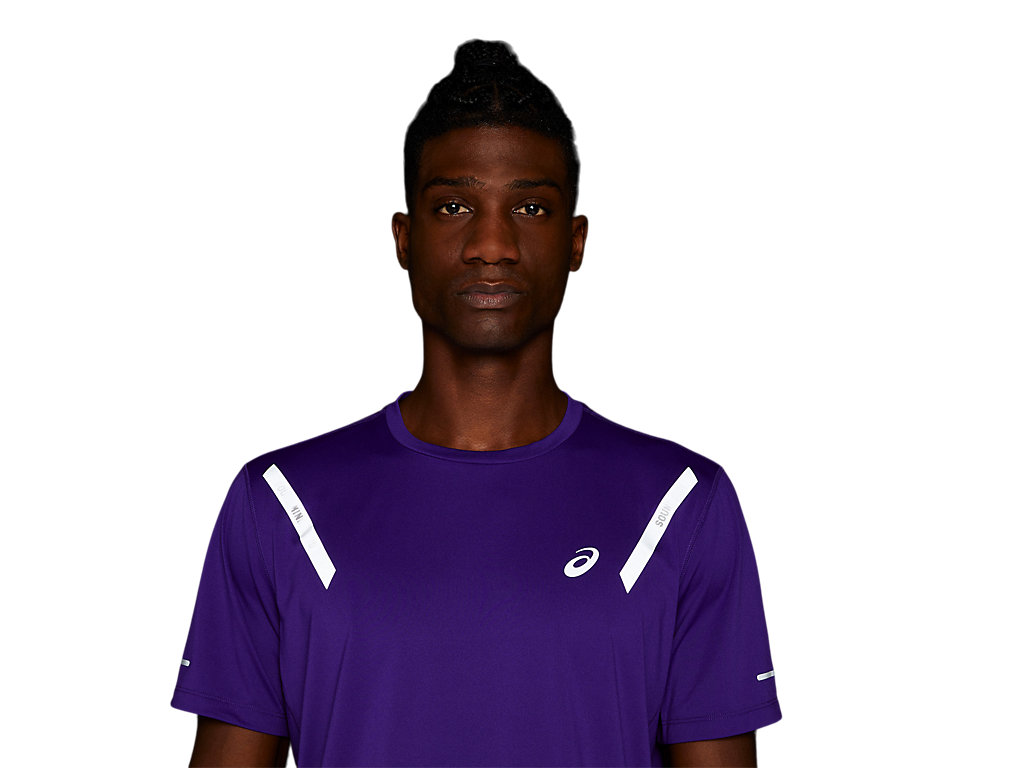 Camiseta Asics Lite-Show Sleeve Masculino Roxo | 8346-BDFLZ