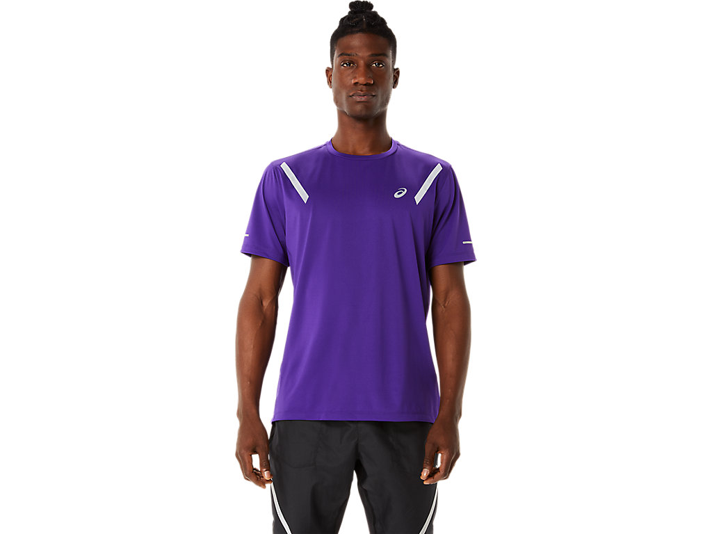 Camiseta Asics Lite-Show Sleeve Masculino Roxo | 8346-BDFLZ