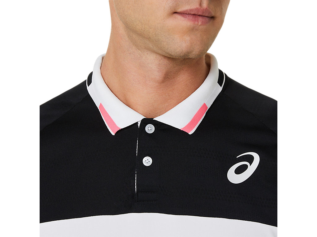 Camiseta Asics Match Polo-Shirt Masculino Pretas Cinzentas | 0568-ZAISM