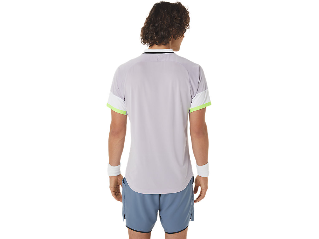 Camiseta Asics Match Polo-Shirt Masculino Roxo Azuis | 1438-WPDGR