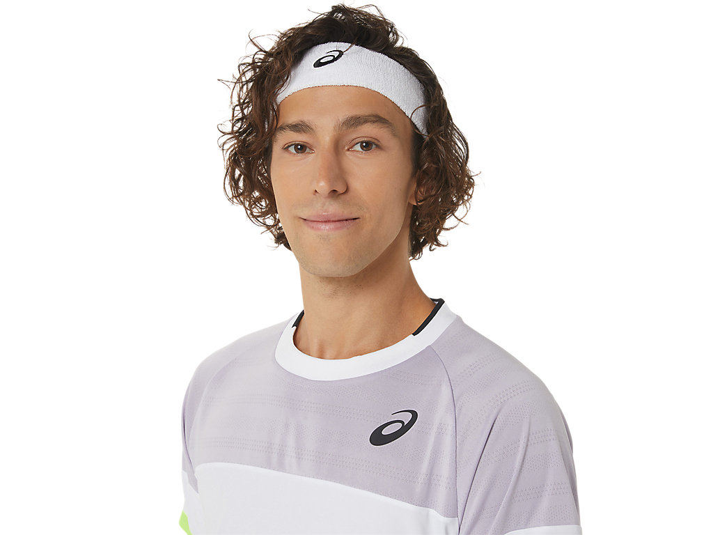 Camiseta Asics Match Sleeve Masculino Roxo Azuis | 0945-DOEZV