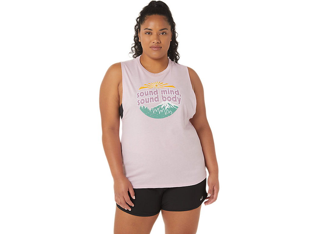 Camiseta Asics Mountain Muscle Tank Feminino Rosa | 0243-LIXKS