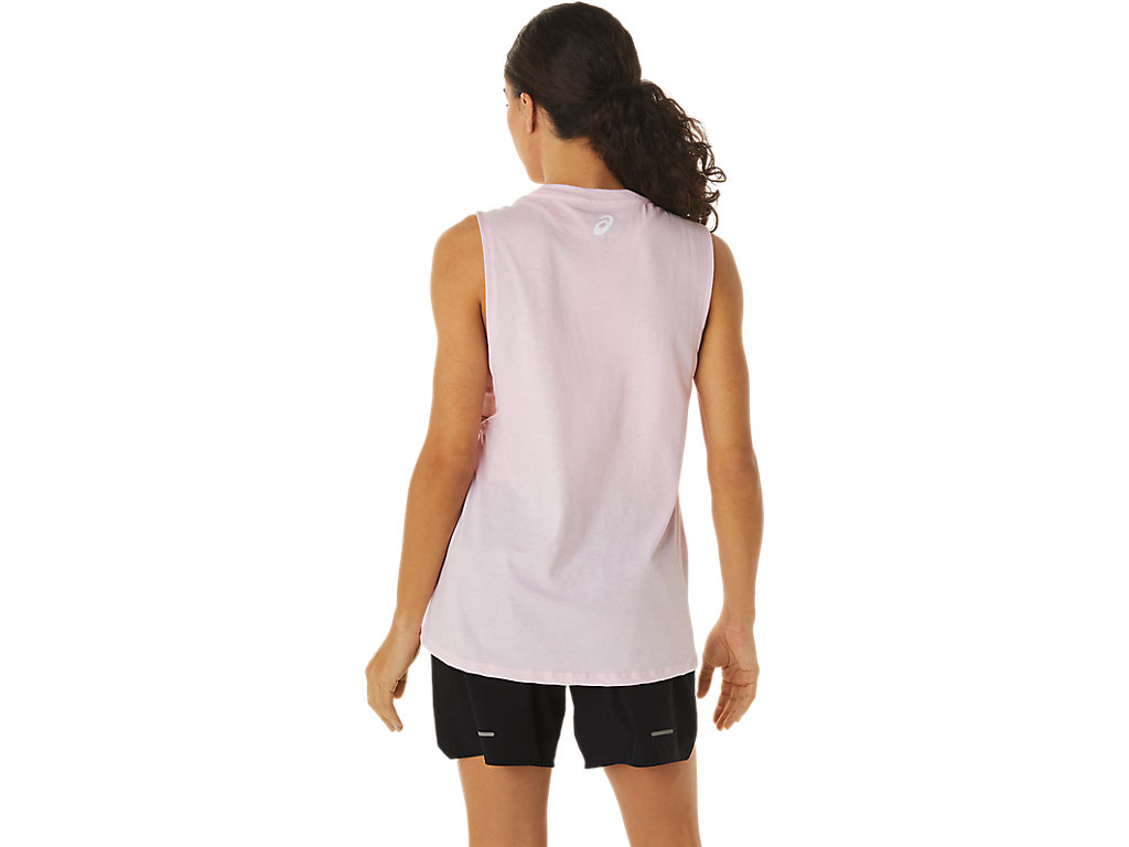 Camiseta Asics Mountain Muscle Tank Feminino Rosa Luz Azuis | 1602-EWJMG