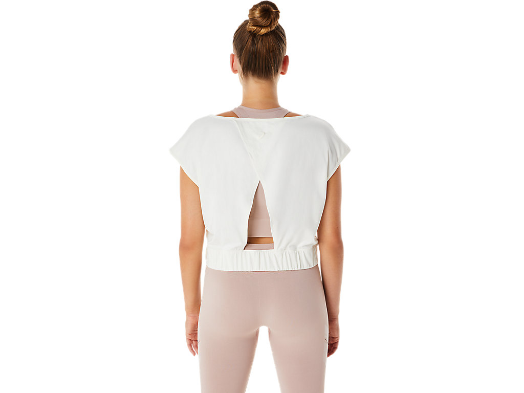 Camiseta Asics Nagino Flex Sleeve Feminino Creme | 9425-HQBZW