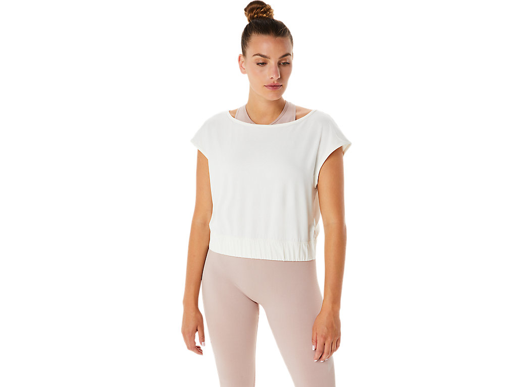 Camiseta Asics Nagino Flex Sleeve Feminino Creme | 9425-HQBZW