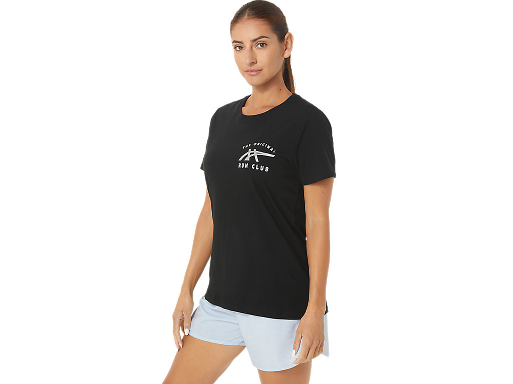 Camiseta Asics Orc Luminous Small Logo Ss Crew Feminino Pretas | 1905-EIHPB