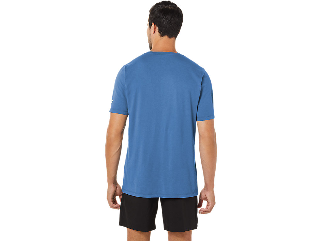 Camiseta Asics Paintbrush Sleeve Tee Feminino Azuis | 7506-XZRQI