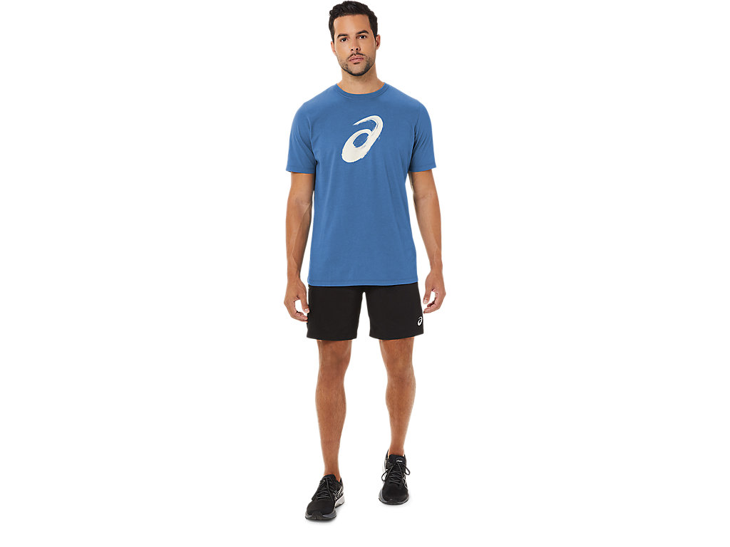 Camiseta Asics Paintbrush Sleeve Tee Feminino Azuis | 7506-XZRQI