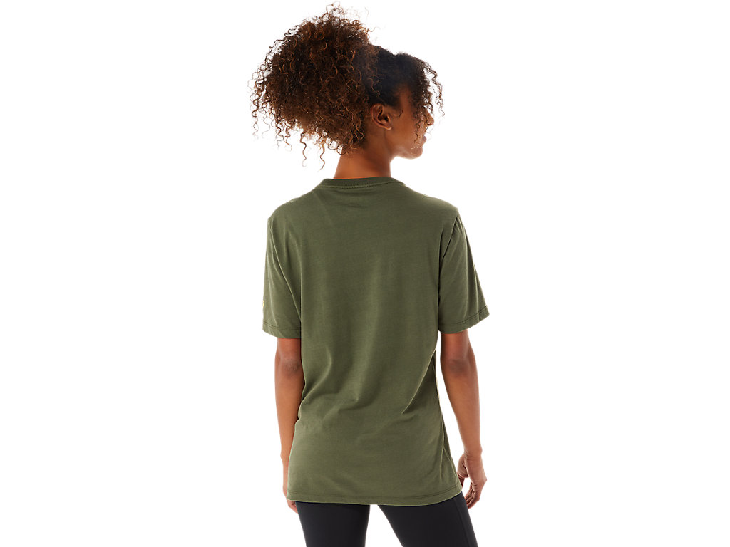 Camiseta Asics Paintbrush Sleeve Tee Masculino Verde Oliva | 9268-KRTBU