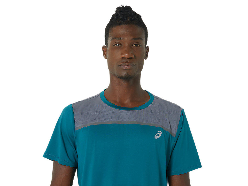 Camiseta Asics Pr Lyte Sleeve Masculino Verdes Escuro | 2714-ZKVEM