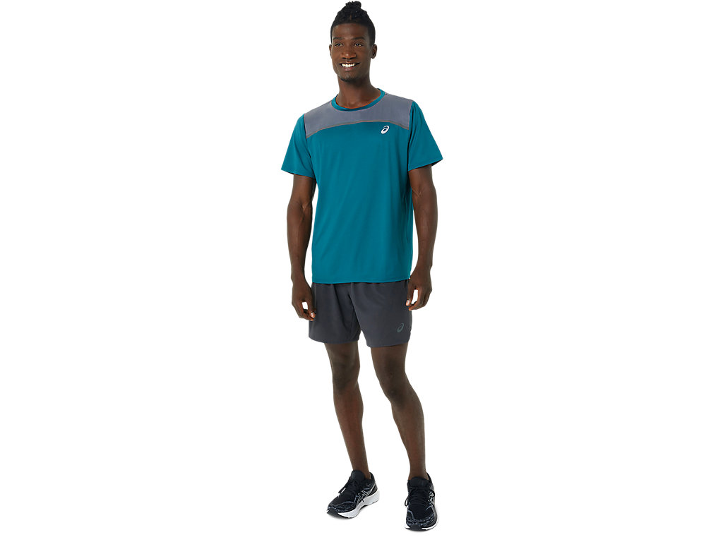 Camiseta Asics Pr Lyte Sleeve Masculino Verdes Escuro | 2714-ZKVEM