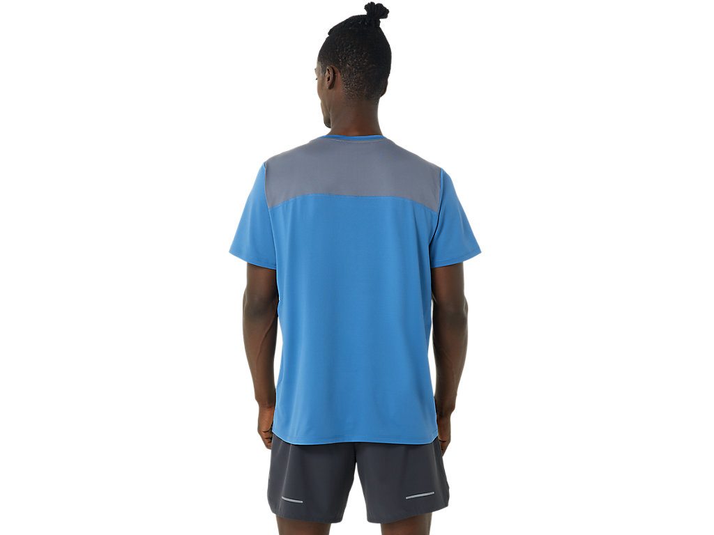 Camiseta Asics Pr Lyte Sleeve Masculino Azuis | 2894-LJMHR