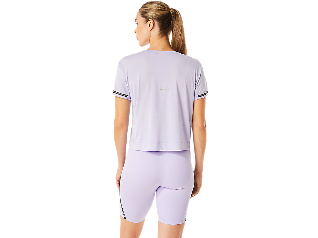 Camiseta Asics Race Crop Feminino Cinzentas | 6579-TRFAD