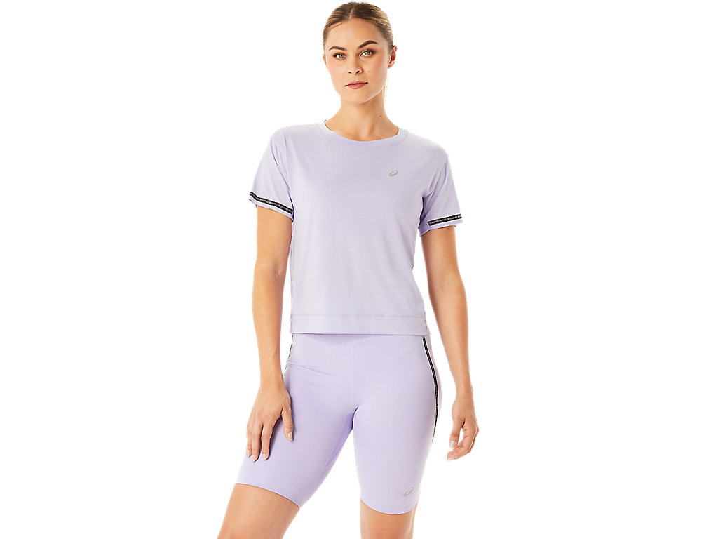 Camiseta Asics Race Crop Feminino Cinzentas | 6579-TRFAD