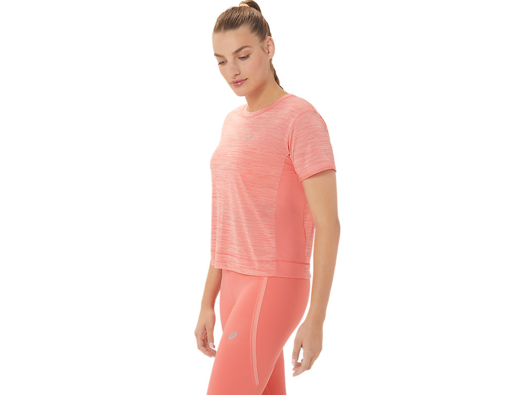 Camiseta Asics Race Crop Feminino Rosa | 1240-FGVMJ