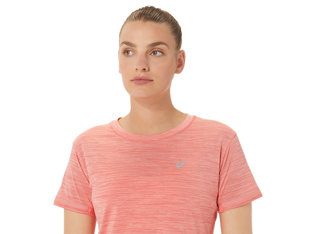 Camiseta Asics Race Crop Feminino Rosa | 1240-FGVMJ