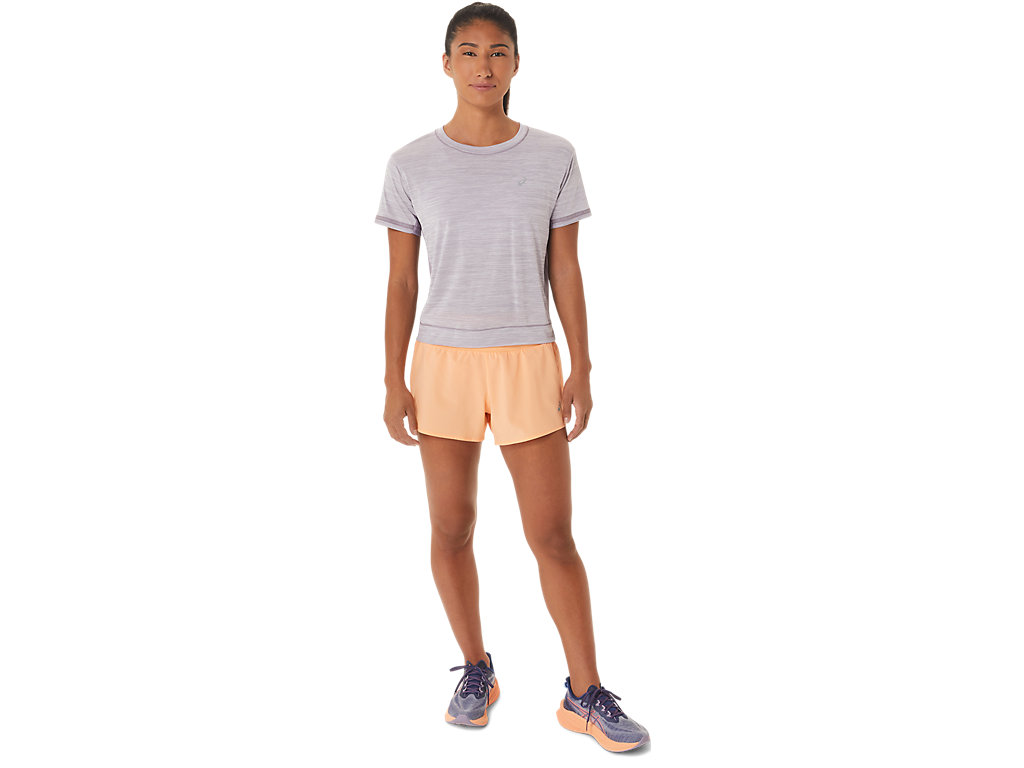 Camiseta Asics Race Crop Feminino Roxo Roxo | 7098-IOJHQ