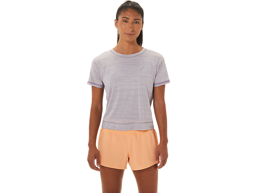 Camiseta Asics Race Crop Feminino Roxo Roxo | 7098-IOJHQ