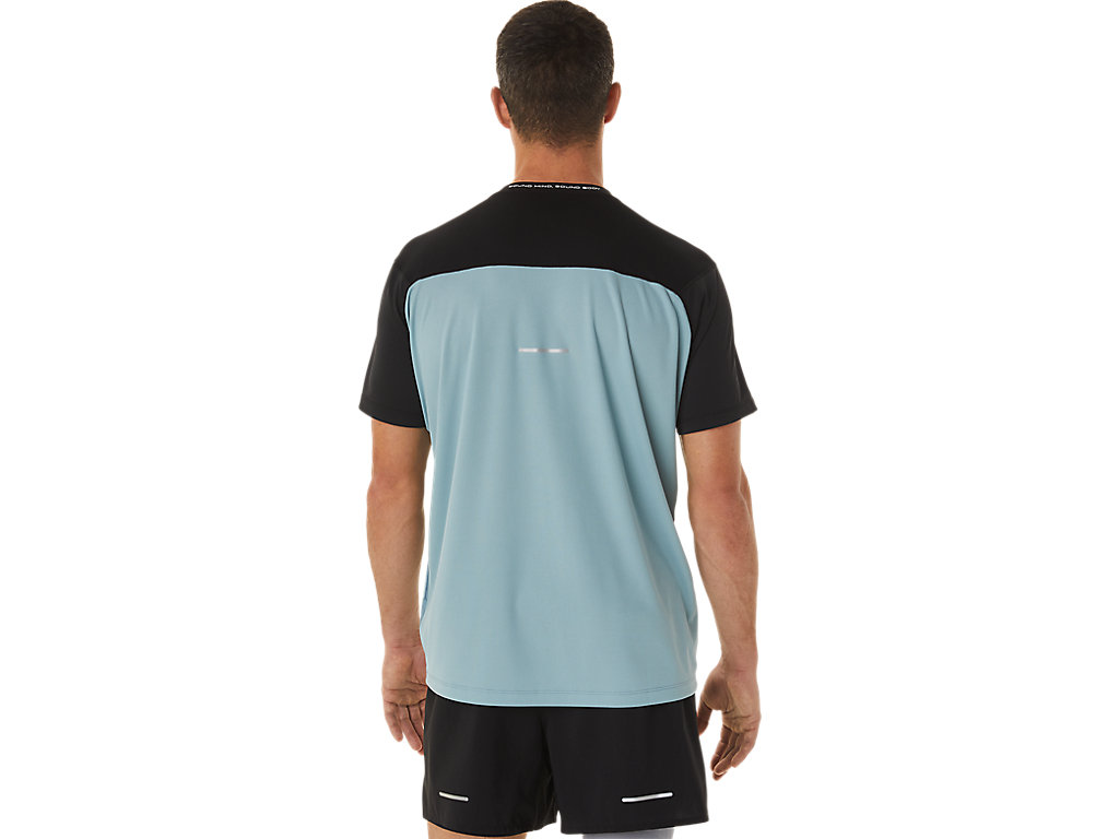 Camiseta Asics Race Sleeve Masculino Pretas Luz Cinzentas | 6953-XNHWC