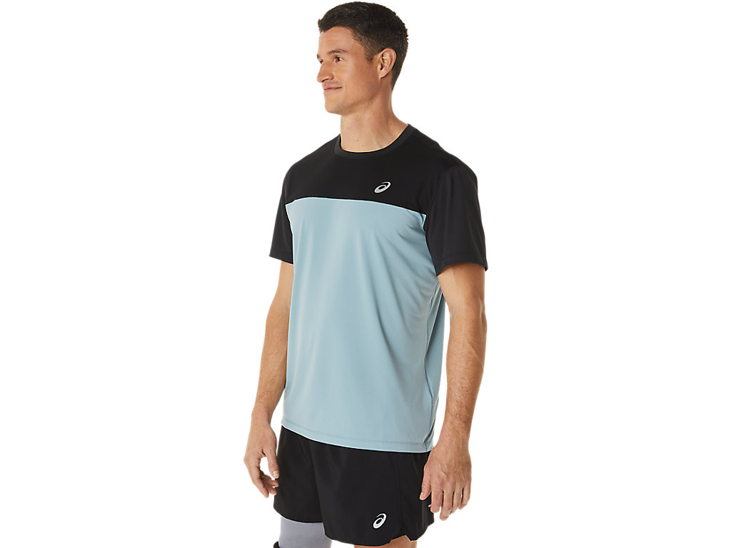 Camiseta Asics Race Sleeve Masculino Pretas Luz Cinzentas | 6953-XNHWC