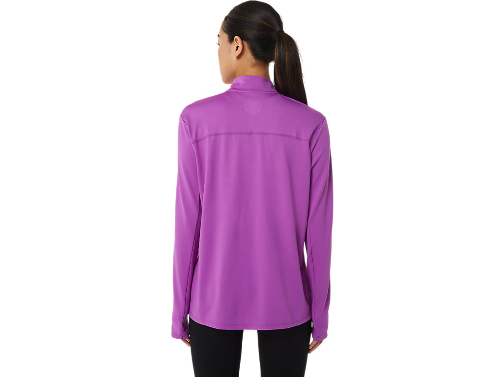 Camiseta Asics Ready-Set Half Zip Feminino Roxo Azuis | 9406-QWERJ