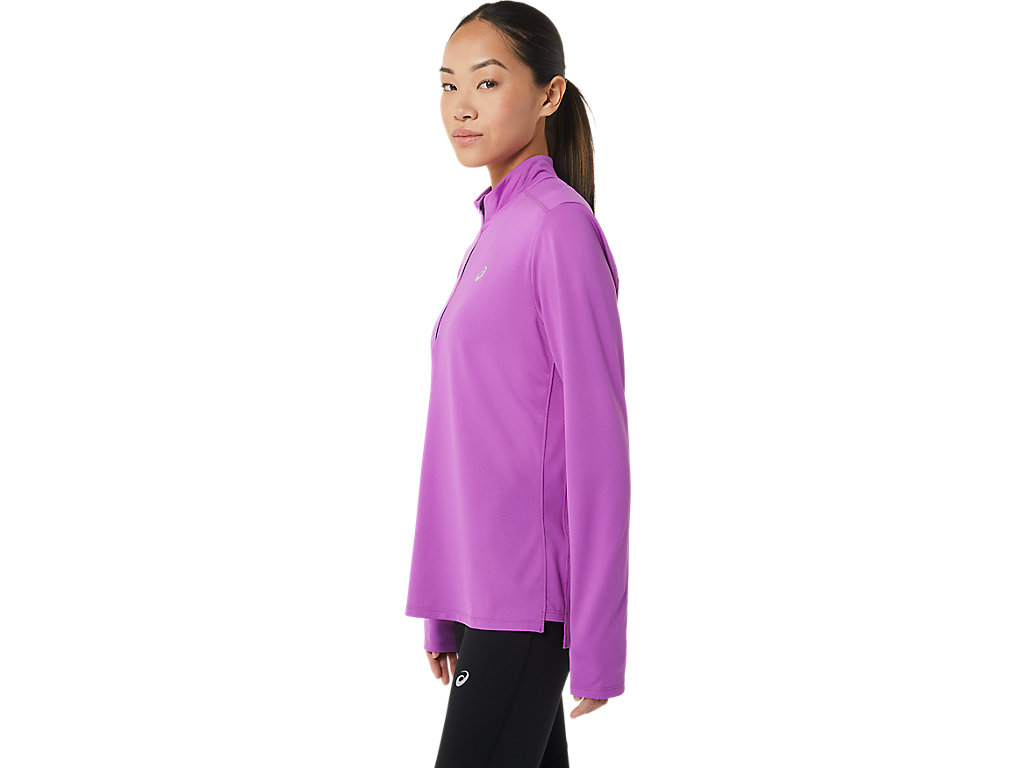 Camiseta Asics Ready-Set Half Zip Feminino Roxo Azuis | 9406-QWERJ