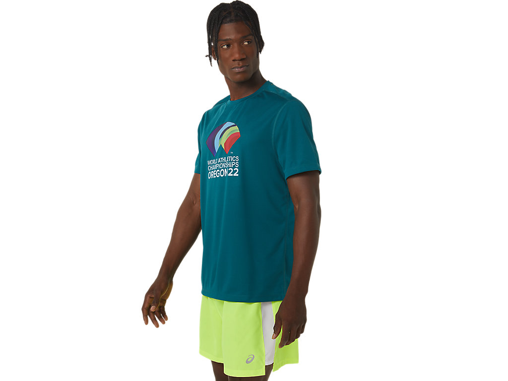 Camiseta Asics Ready-Set Ii Ss Wch Masculino Verdes Escuro | 9246-EPSGH