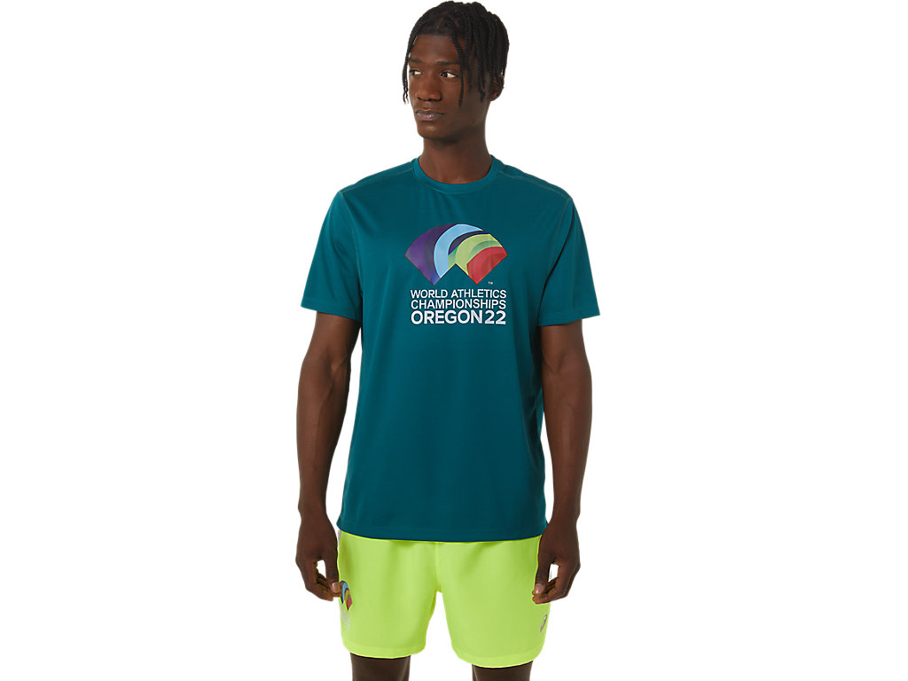 Camiseta Asics Ready-Set Ii Ss Wch Masculino Verdes Escuro | 9246-EPSGH