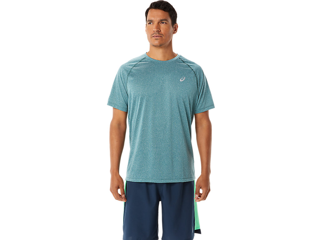 Camiseta Asics Ready-Set Lyte Sleeve Masculino Verdes Escuro | 7549-XIQBD