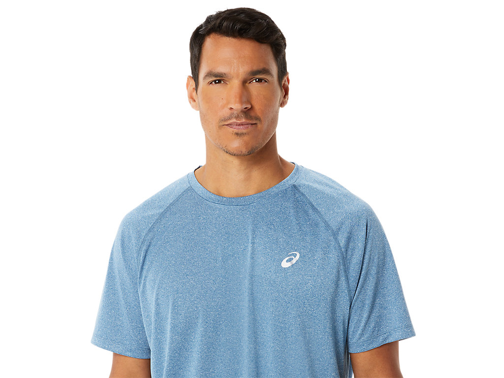 Camiseta Asics Ready-Set Lyte Sleeve Masculino Azuis | 9308-LRUDF