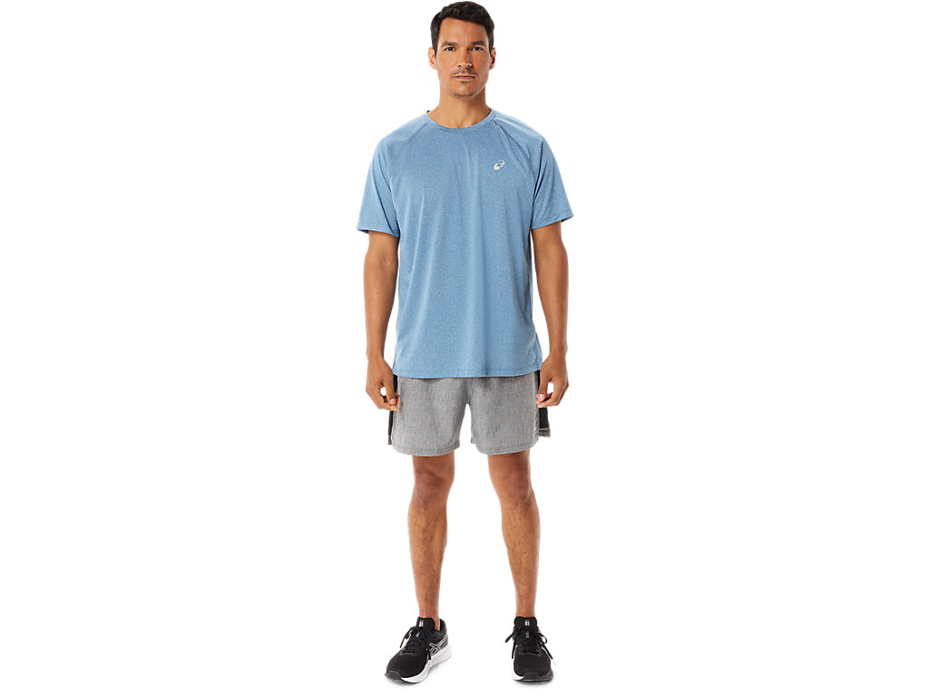 Camiseta Asics Ready-Set Lyte Sleeve Masculino Azuis | 9308-LRUDF