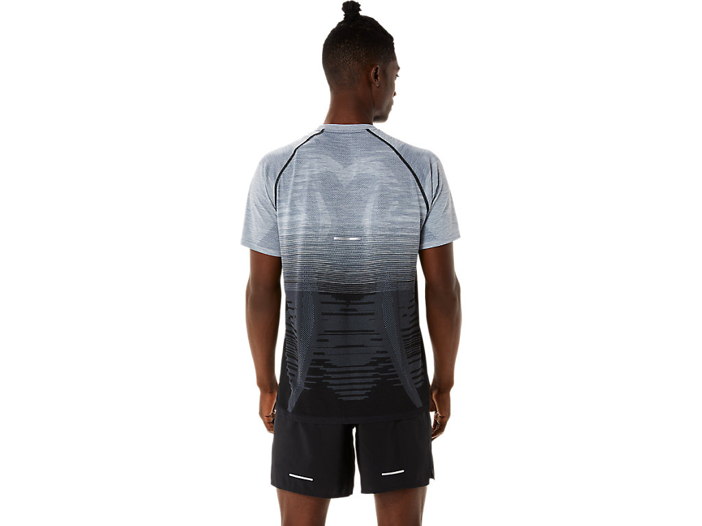 Camiseta Asics Seamless Sleeve Masculino Pretas Cinzentas | 5420-HTQIF