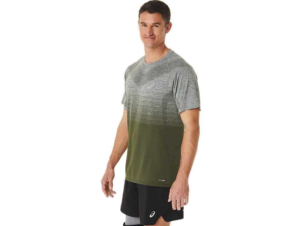 Camiseta Asics Seamless Sleeve Masculino Verdes Verdes | 9675-AUKXM