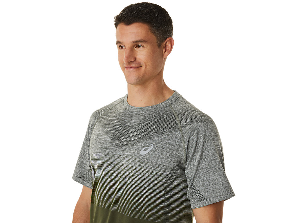 Camiseta Asics Seamless Sleeve Masculino Verdes Verdes | 9675-AUKXM