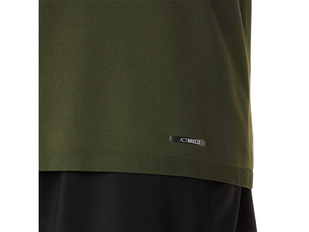 Camiseta Asics Seamless Sleeve Masculino Verdes Verdes | 9675-AUKXM