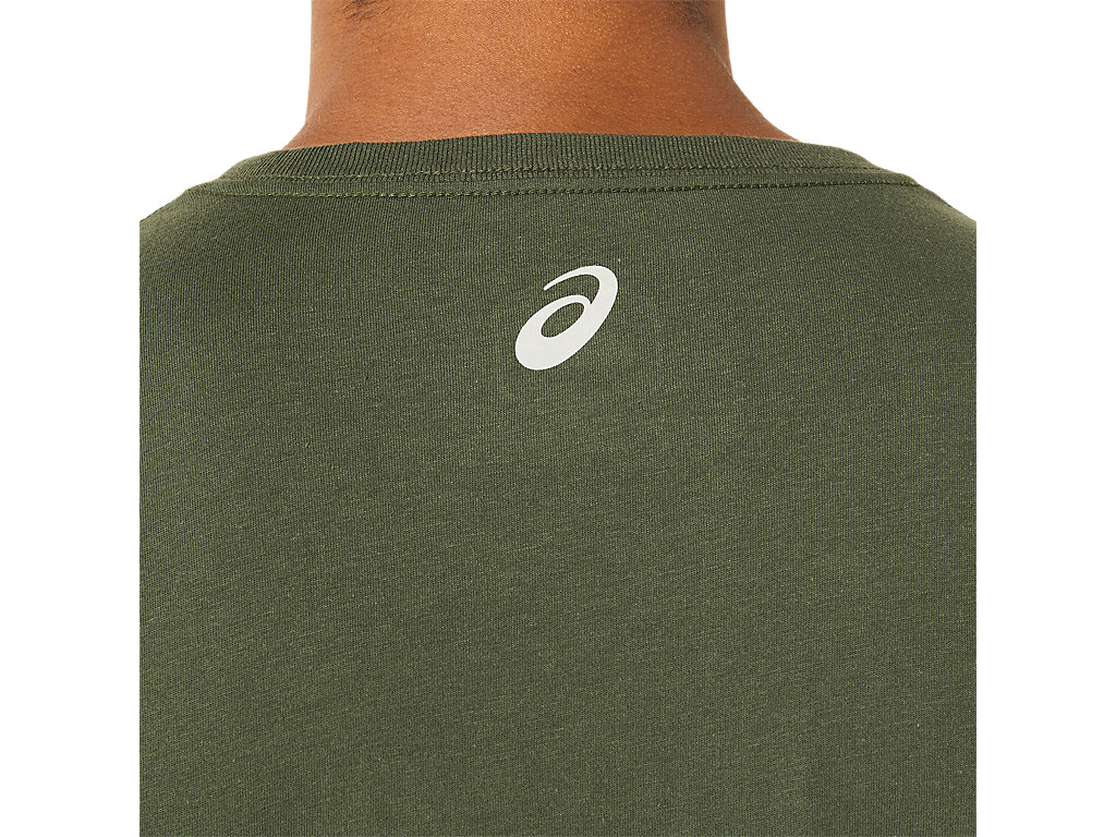 Camiseta Asics Spiral A Atletismo And Field Tee Masculino Verde Oliva | 1752-LFSRE