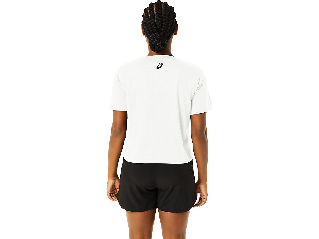 Camiseta Asics Stripes Sleeve Boxy Tee Feminino Branco | 3129-LBKZU