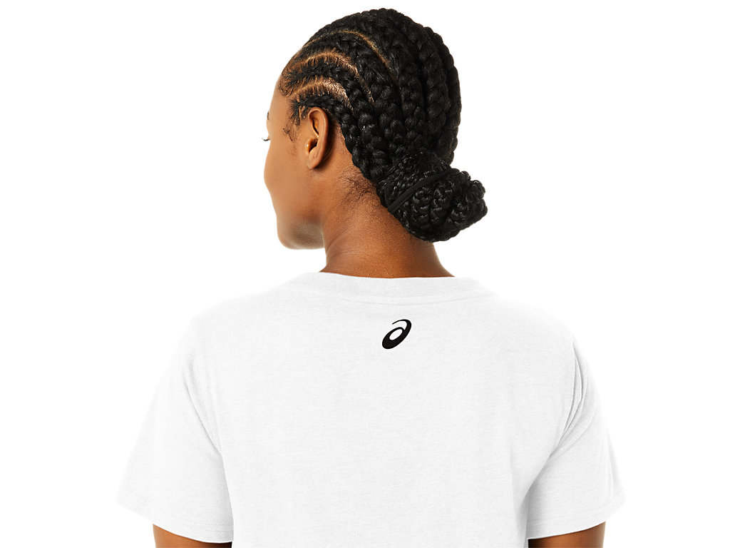 Camiseta Asics Stripes Sleeve Boxy Tee Feminino Branco | 3129-LBKZU