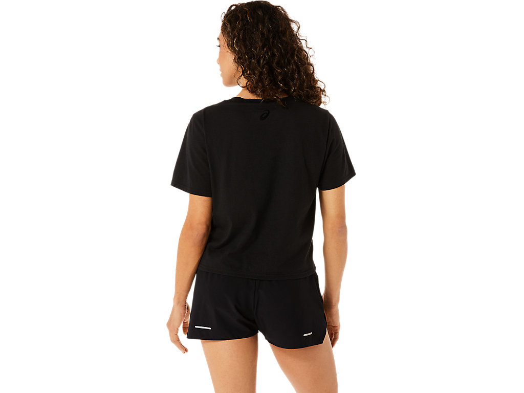 Camiseta Asics Stripes Sleeve Boxy Tee Feminino Pretas | 8361-YPJCI