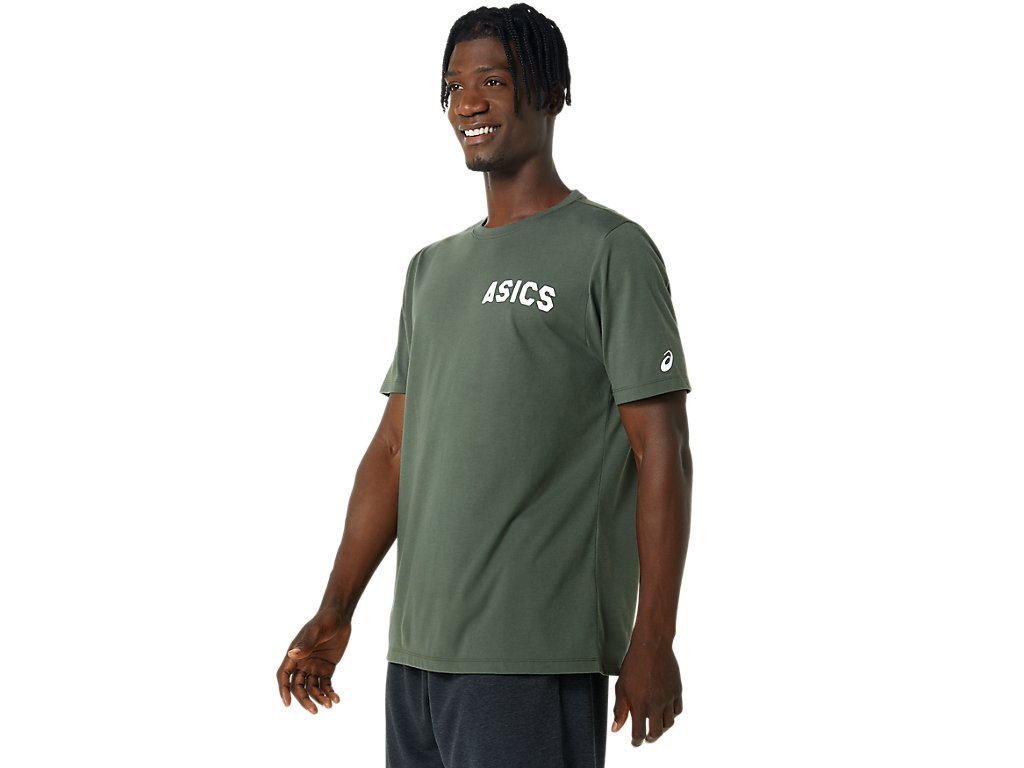 Camiseta Asics Stripes Sunrise Tee Feminino Verde Oliva | 8165-ORYUW