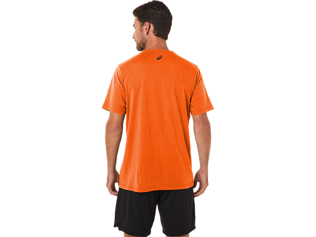 Camiseta Asics Sunrise Runner Gráficas Tee Masculino Laranja | 0812-UVKNP