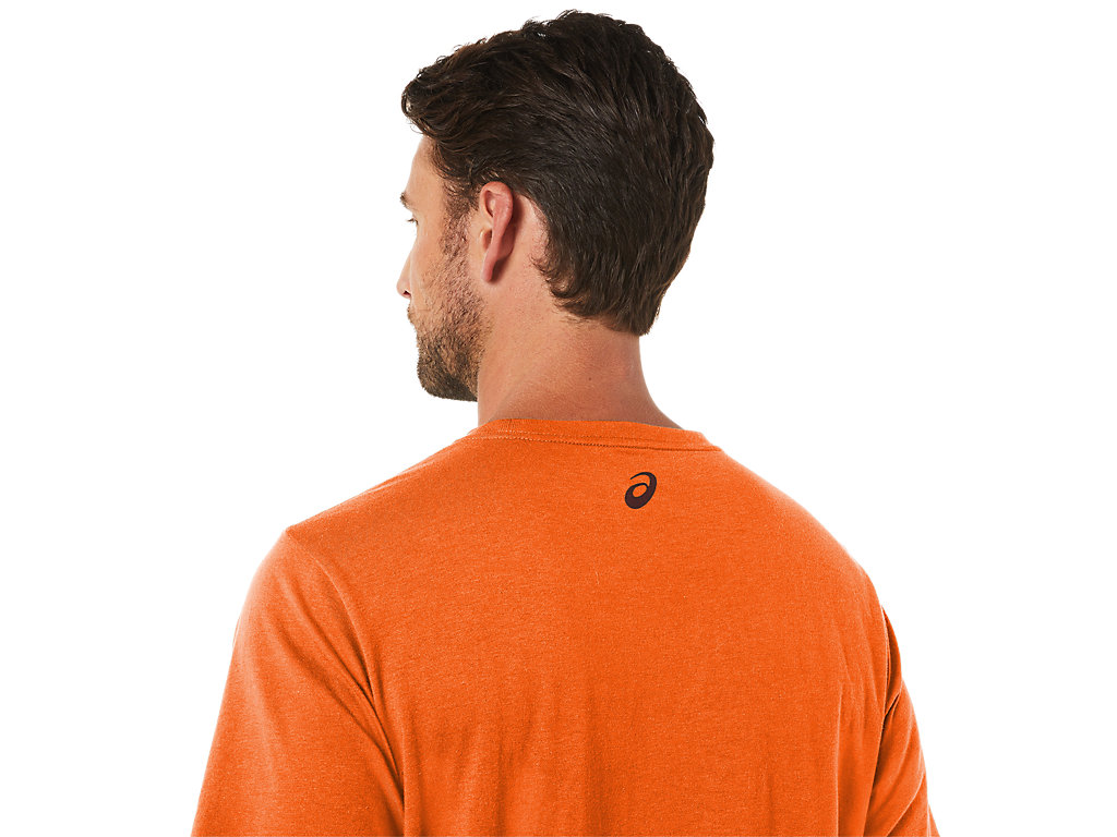 Camiseta Asics Sunrise Runner Gráficas Tee Masculino Laranja | 0812-UVKNP