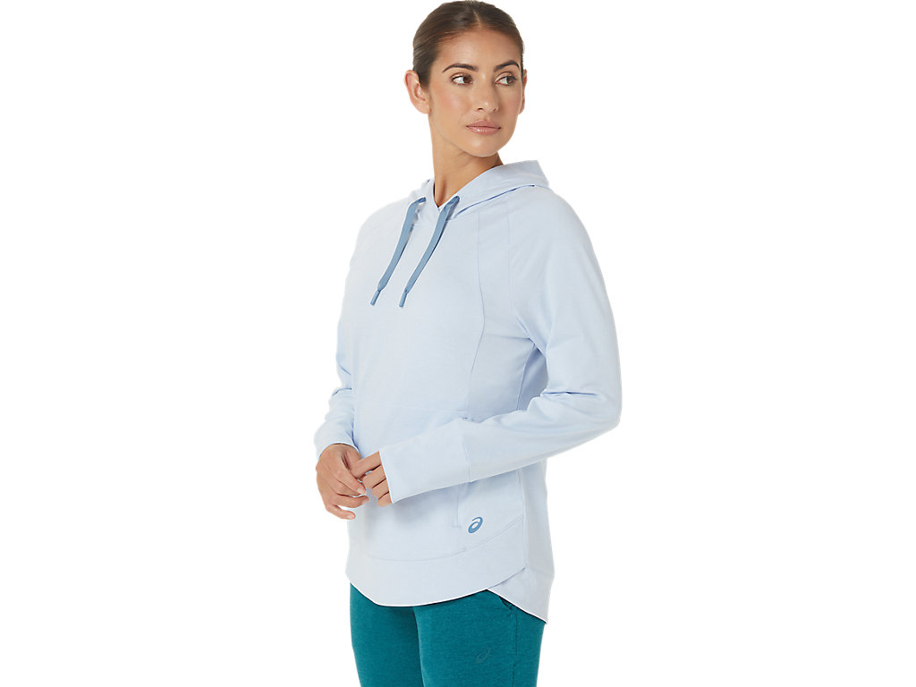 Camiseta Asics Tech Po Feminino Azuis | 7639-AUXHN