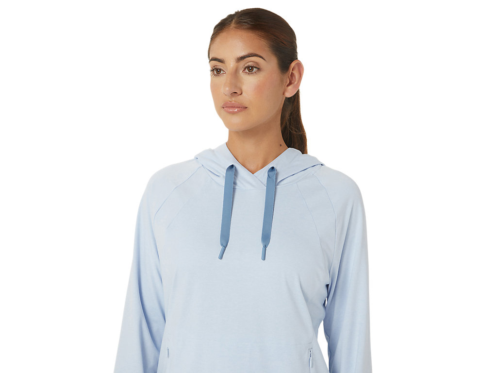 Camiseta Asics Tech Po Feminino Azuis | 7639-AUXHN