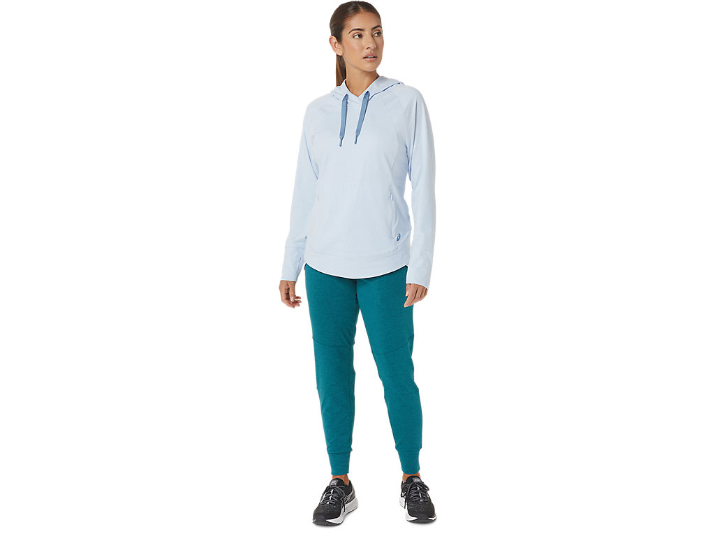 Camiseta Asics Tech Po Feminino Azuis | 7639-AUXHN