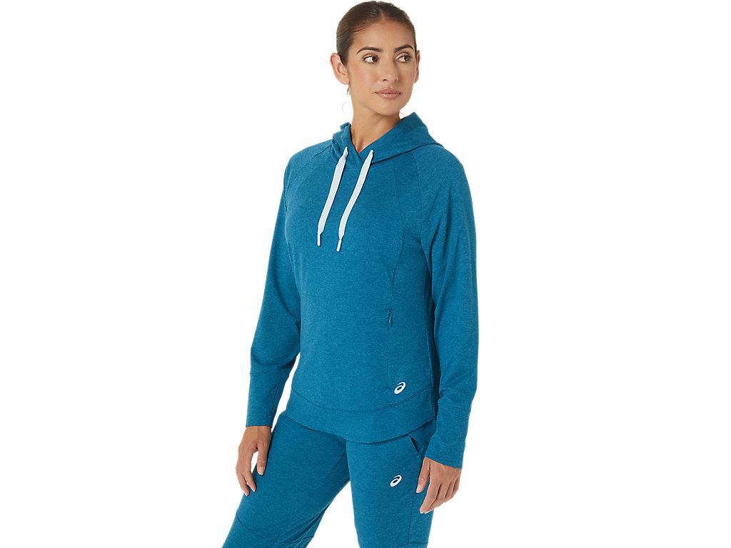 Camiseta Asics Tech Pullover Feminino Turquesa Escuro | 5274-TGERS