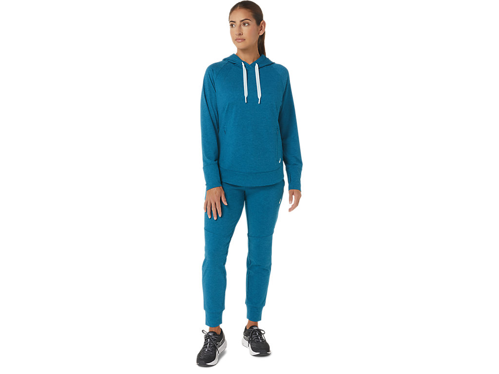 Camiseta Asics Tech Pullover Feminino Turquesa Escuro | 5274-TGERS